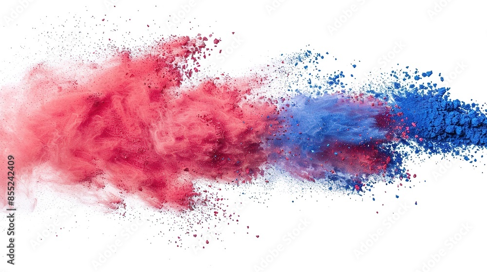Explosion of colored powder on white background, Ai Generated Explosion of colored powder on white background, Ai Generated