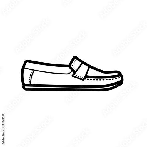 moccasins, shoe - vector icon