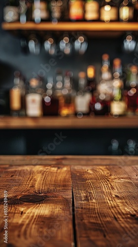 Wooden Table With Glass of Liquid