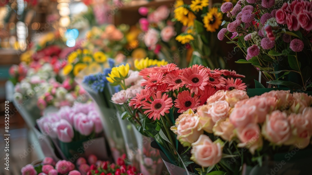A Bouquet of Flowers in a Vase A Bouquet of Flowers in a Vase