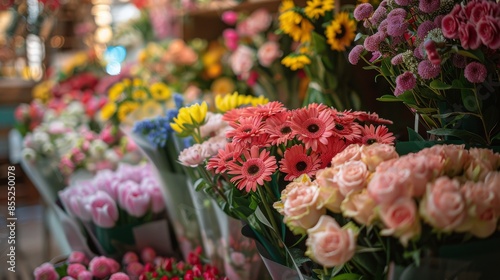 Wallpaper Mural A Bouquet of Flowers in a Vase Torontodigital.ca