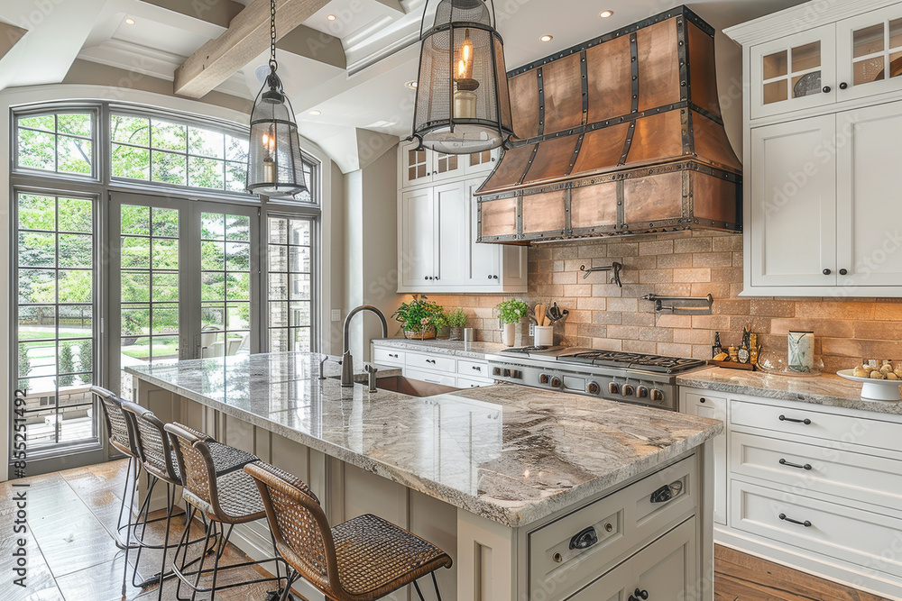 Modern Kitchen with Granite Island Modern Kitchen with Granite Island