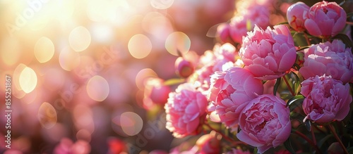 A Bunch of Pink Flowers in a Field