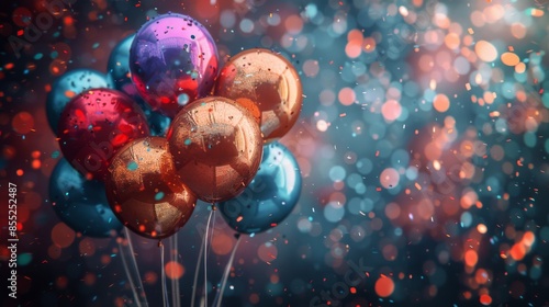 Colorful Balloons Floating in the Air
