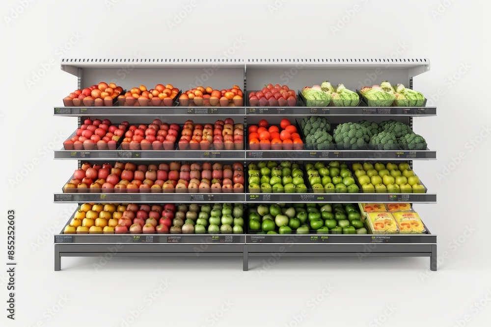 A Symphony of Freshness: A Vibrant Display of Produce in a Grocery Store A Symphony of Freshness: A Vibrant Display of Produce in a Grocery Store