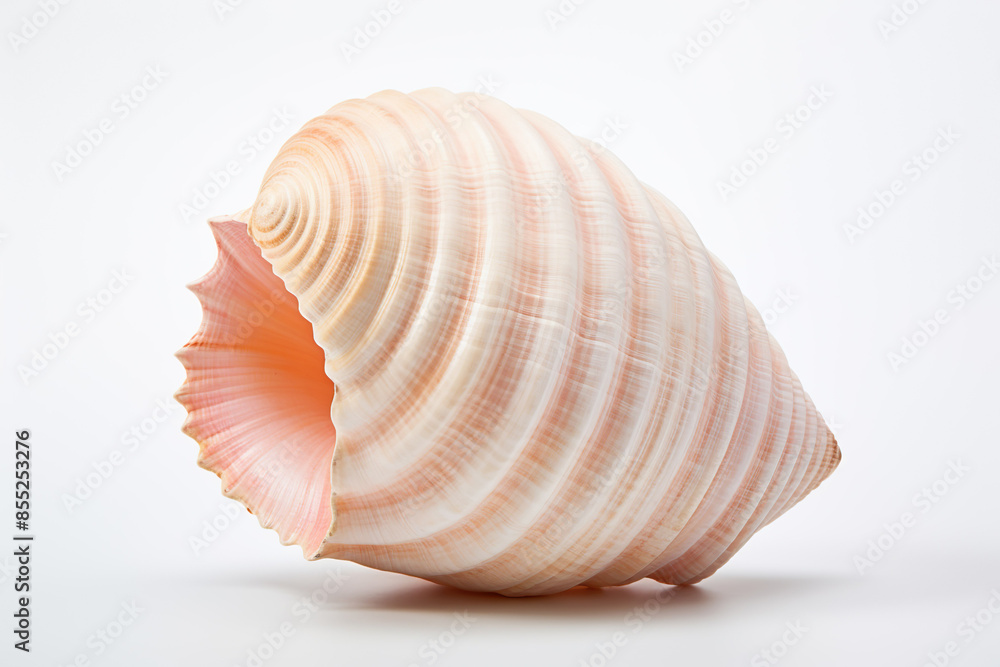A seashell isolated on clear white background A seashell isolated on clear white background