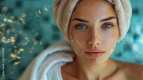 Woman With Towel on Head