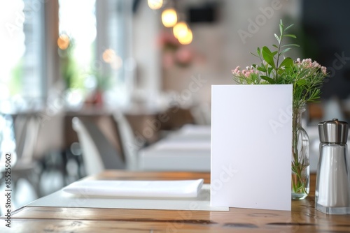 Wallpaper Mural A Blank Canvas Awaits in a Sunlit Cafe Torontodigital.ca