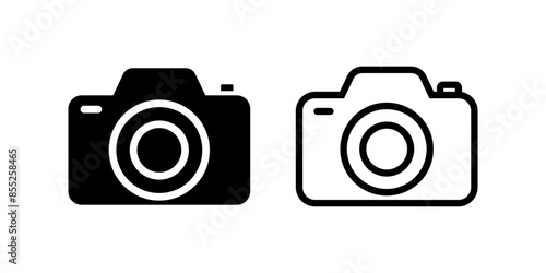 Camera icon set. flat illustration of vector icon on white background