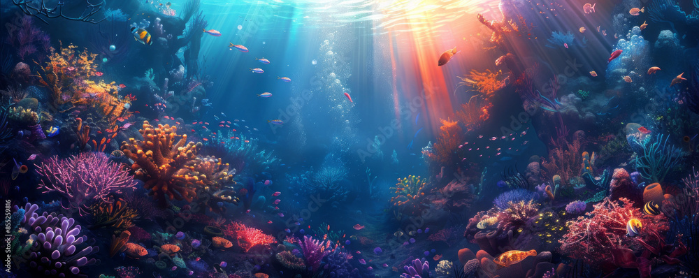 Fototapeta premium A magical underwater kingdom.