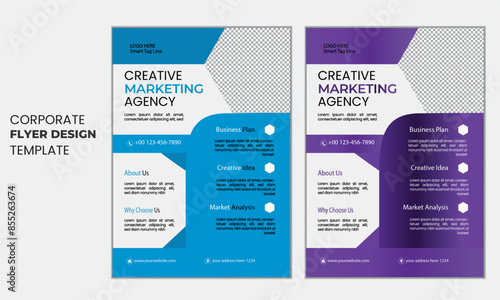 Corporate flyer design and Annual report marketing flayer design, Magazine, flyer brochure, cover layout design print template