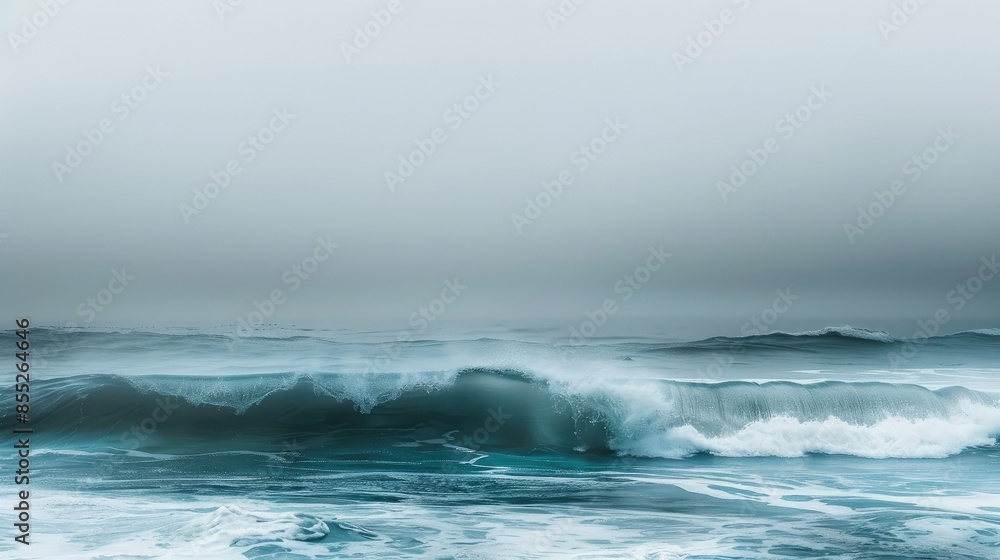 Dreamy seascape with blurred waves Dreamy seascape with blurred waves