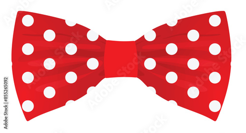Red bow tie. vector illustration