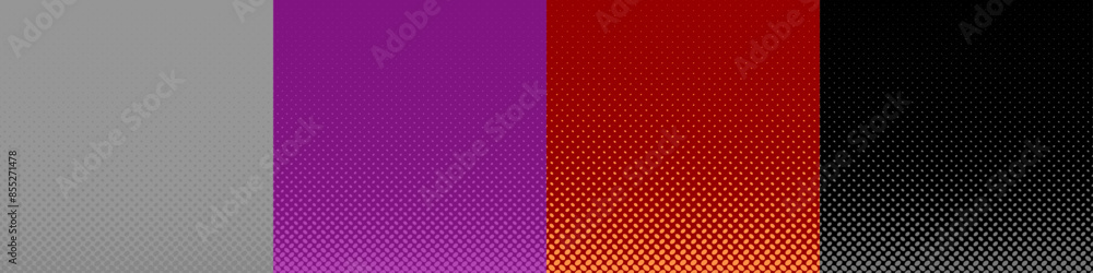 Halftone abstract background pattern set Halftone abstract background pattern set