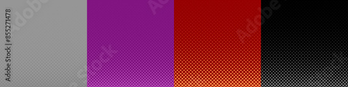 Halftone abstract background pattern set