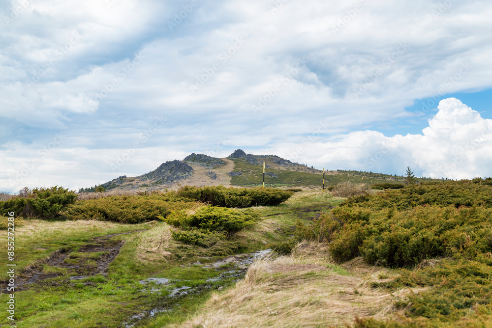 Summer Mountain Landscape with Cloudy Sky . Vitosha Mountain ,Bulgaria Summer Mountain Landscape with Cloudy Sky . Vitosha Mountain ,Bulgaria
