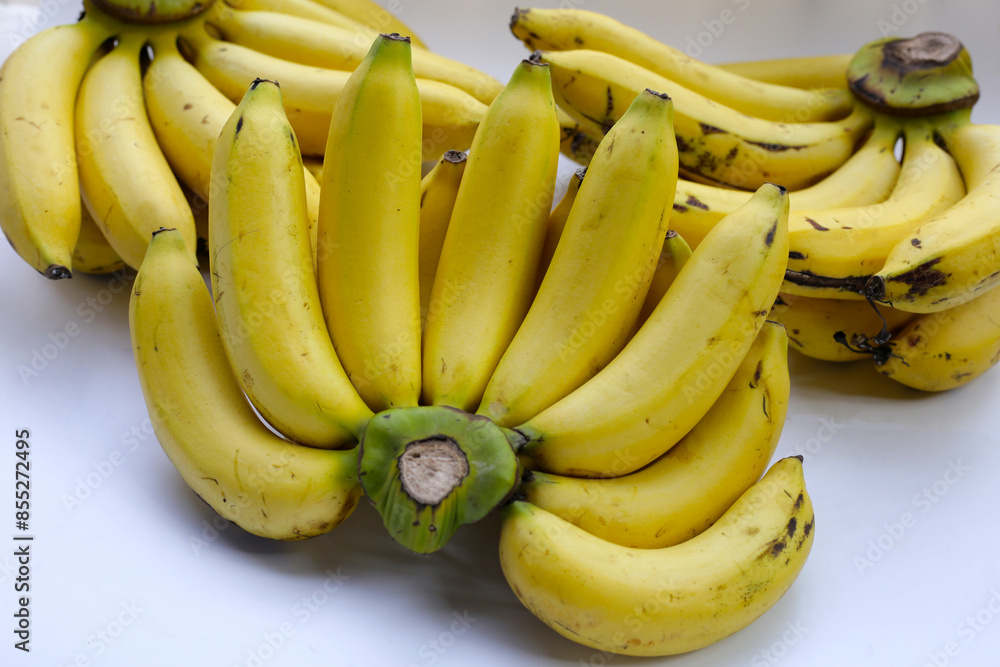Banana fruit on white background. Banana fruit on white background.