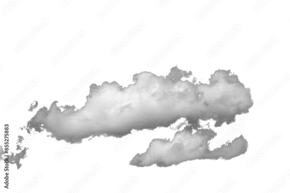 Obraz premium white fluffy clouds isolated on a black background