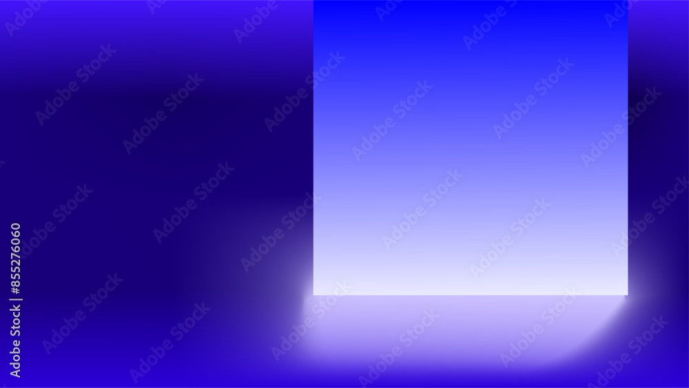 Blue white glowing square frame shining brightly at the side of a blue mesh background Blue white glowing square frame shining brightly at the side of a blue mesh background
