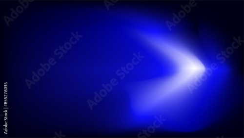Burst of white light with blue color trails dark luxury background