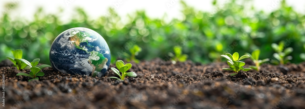 Earth Day Concept on White Background - World Environment Day Earth Day Concept on White Background - World Environment Day