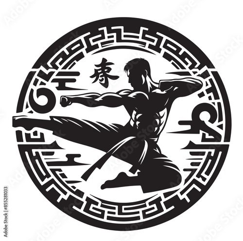 Set of Martial Arts Silhouette Vector Design