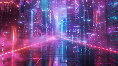 Abstract Vista: A Panoramic Wallart Journey, Weaving Colorful Dreams into a Wallpaper Tapestry