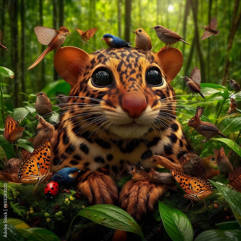Obraz premium leopard in the tree