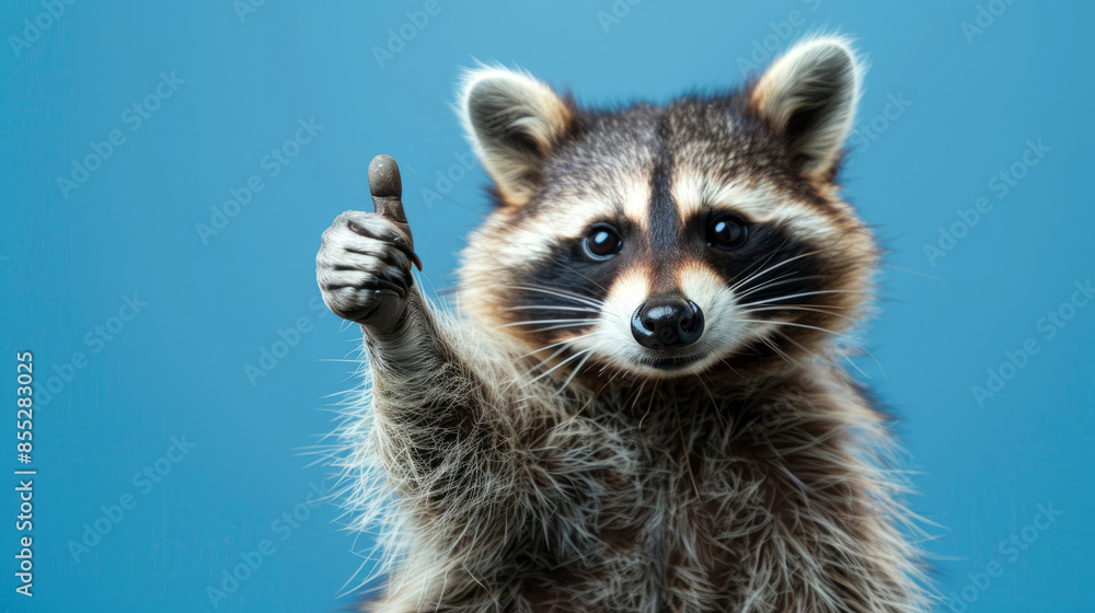 A raccoon giving a thumbs up A raccoon giving a thumbs up