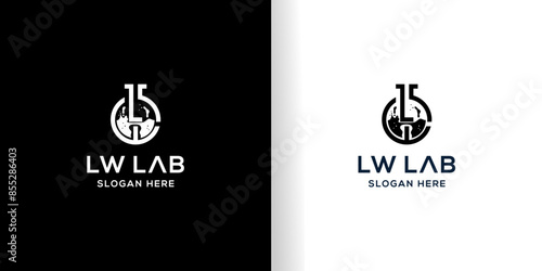 letter LW lab logo