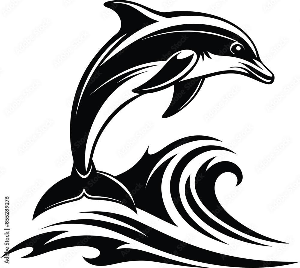 dolphin silhouette Vector illustration dolphin silhouette Vector illustration