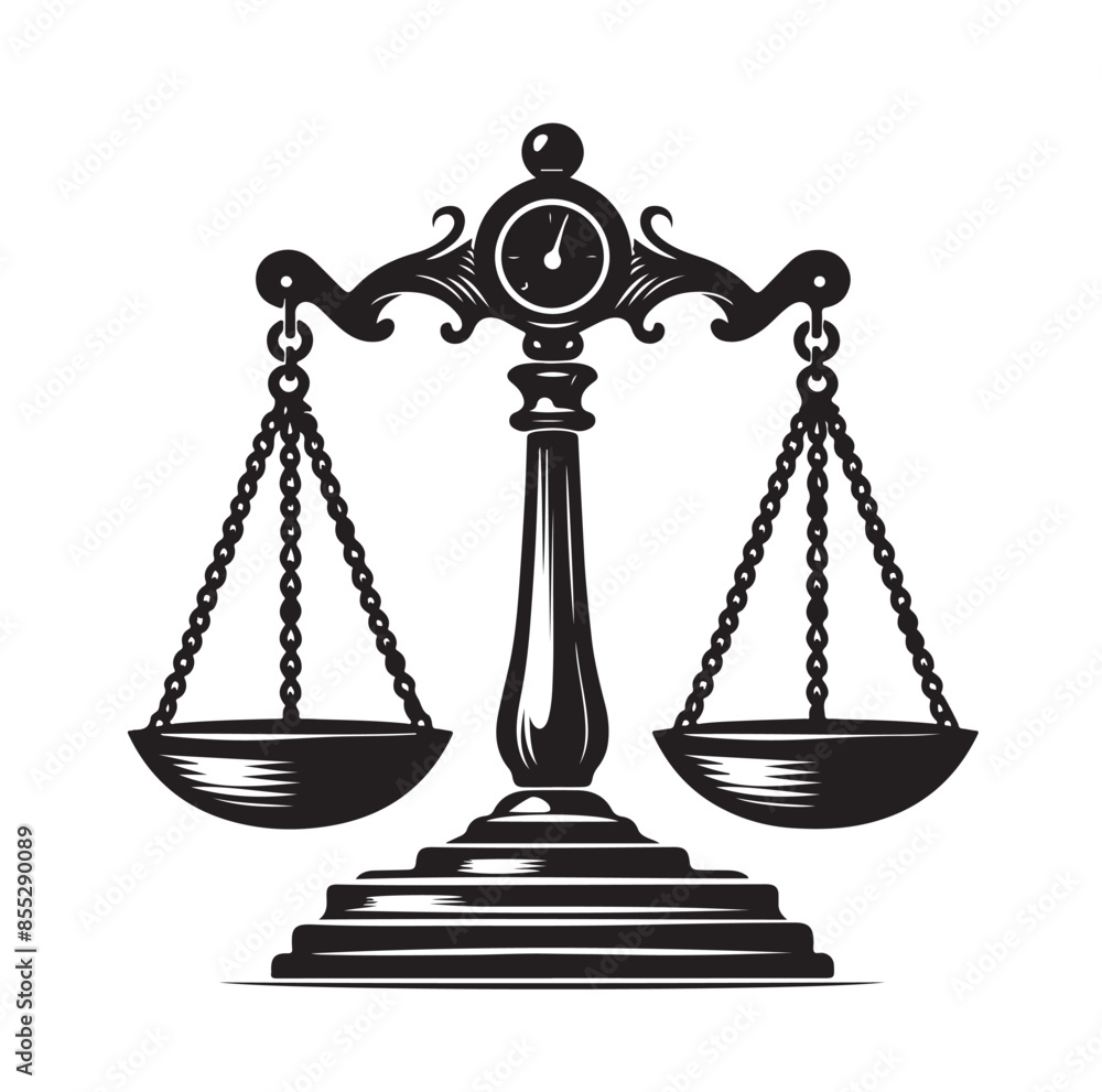 Weight scale silhouette vector art Weight scale silhouette vector art