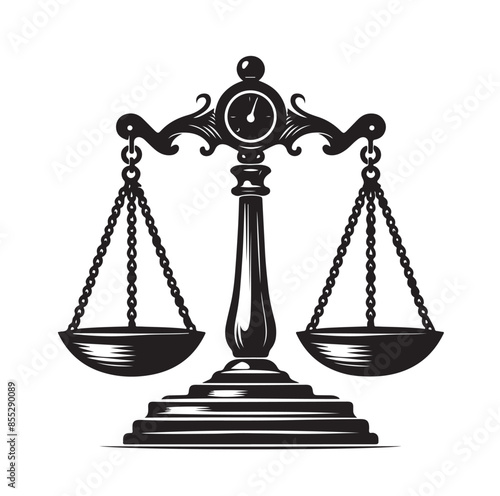 Weight scale silhouette vector art