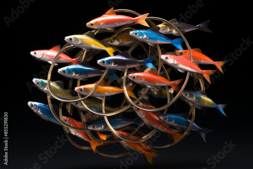Fish Sculpture with Olympic Rings