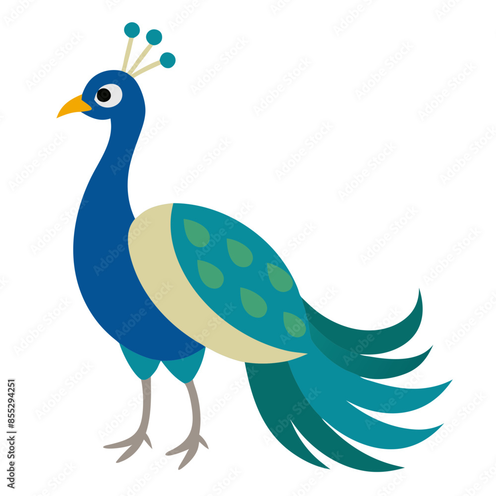 stunning vector illustration of a blue peacock stunning vector illustration of a blue peacock