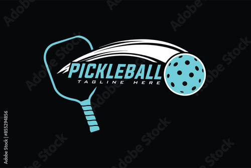 pickleball logo vector graphic for any business especially for sport team, club, community.