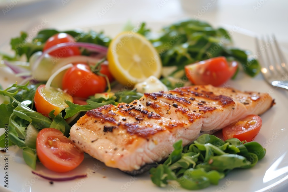 Nutritious Balanced Meal for Hormonal Health in a Bright Inviting Kitchen Setting Nutritious Balanced Meal for Hormonal Health in a Bright Inviting Kitchen Setting