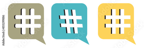 Hashtag icon vector isolated on white background. hashtag vector icon