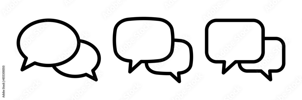Naklejka premium Chat icon. Talk bubble speech icon. Dialogue balloon icon.