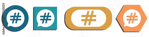 Hashtag icon vector isolated on white background. hashtag vector icon