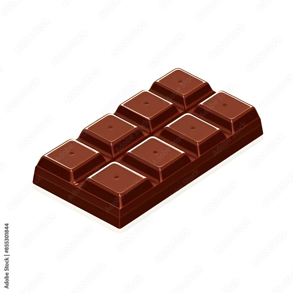 chocolate bar isolated on white