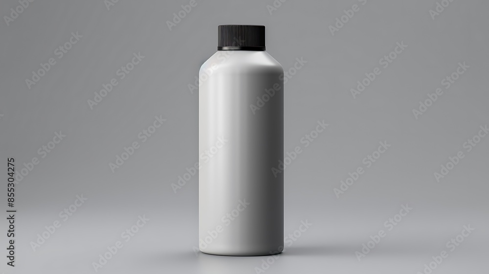 A sleek and stylish plastic bottle with a black cap. It is perfect for storing and dispensing liquids. A sleek and stylish plastic bottle with a black cap. It is perfect for storing and dispensing liquids.