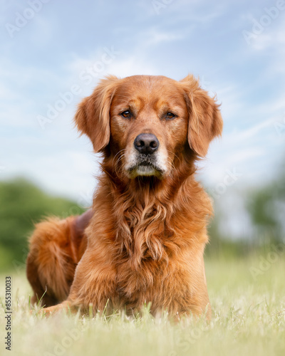Naklejka golden retriever dog