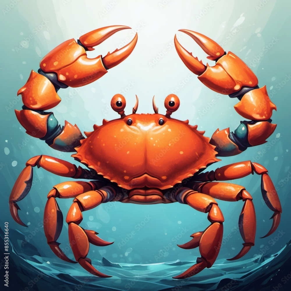red crab on white background red crab on white background