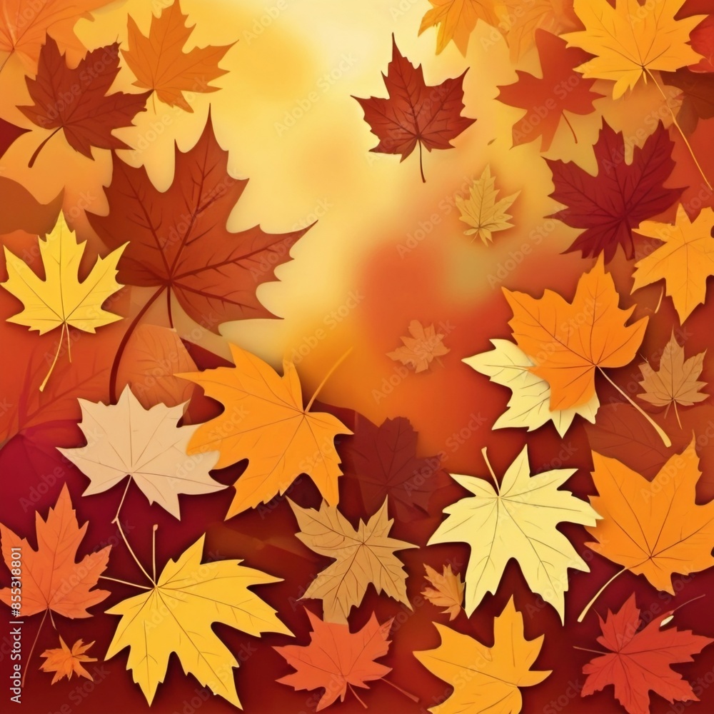 a cheerful autumn scene with a whimsical tree adorned with colorful leaves a cheerful autumn scene with a whimsical tree adorned with colorful leaves
