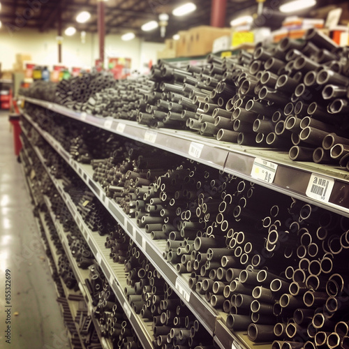 Nut and Bolts Stored Methodically in a Hardware Store - Organized and Ready for Use photo