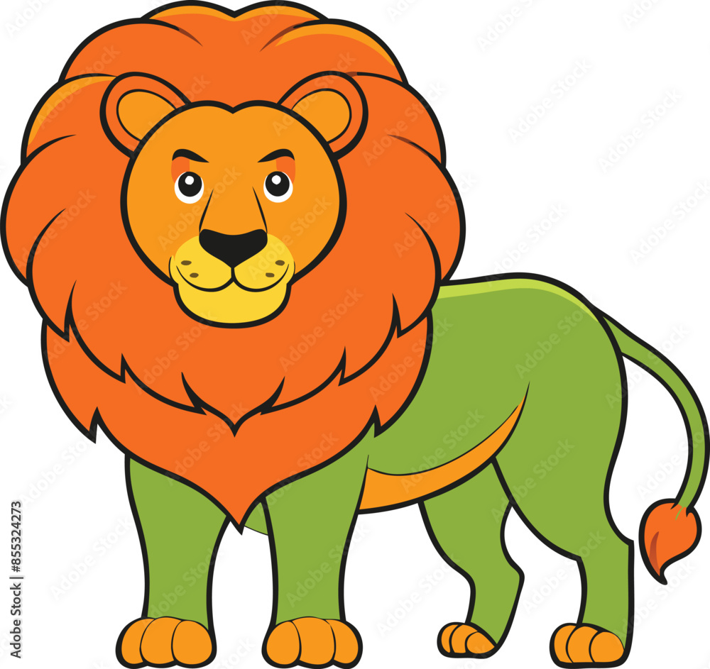 lion safari feline mammal design illustration vector animal head strength lion feline king isolated wild courage graphic mane tiger