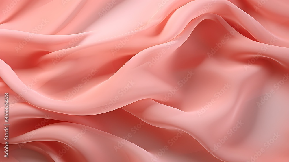 Fototapeta premium Pink flowing silk fabric. Abstract background.