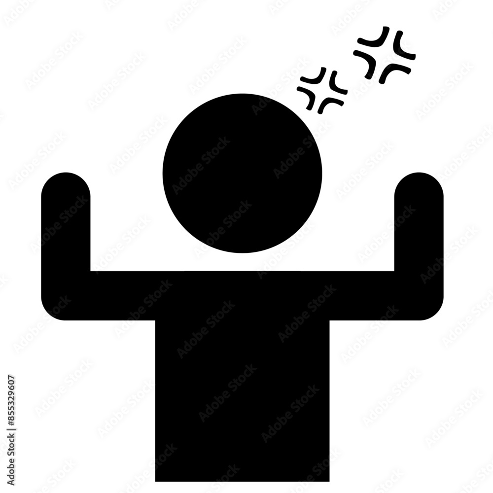 怒る人のピクトグラム Stock Vector | Adobe Stock
