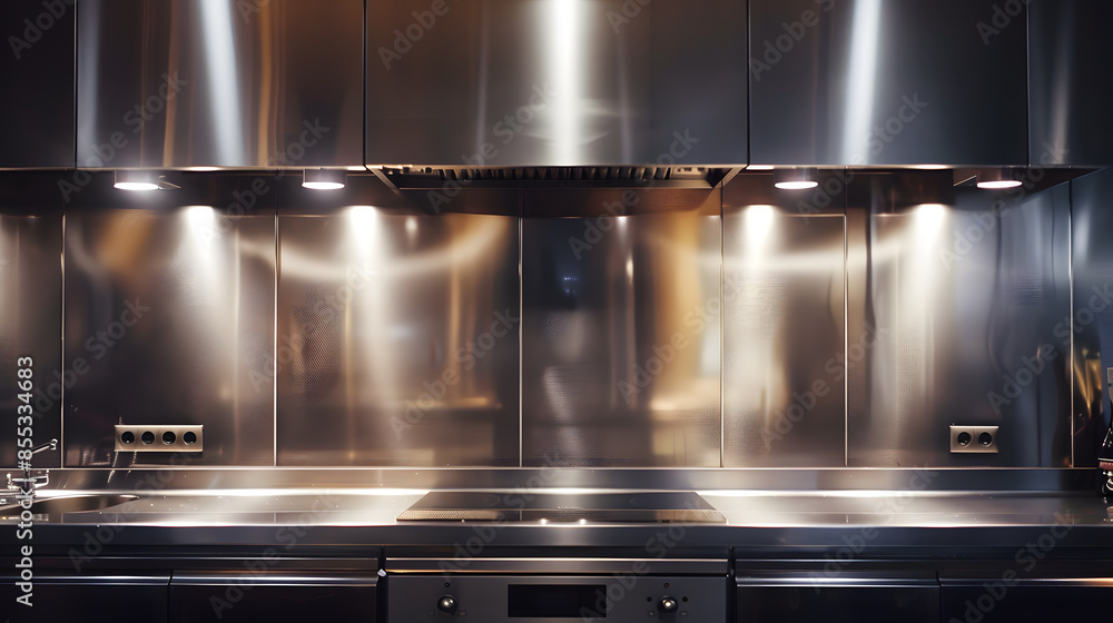 A kitchen sink with a lighted wall above it and a vase of flowers on the counter A kitchen sink with a lighted wall above it and a vase of flowers on the counter